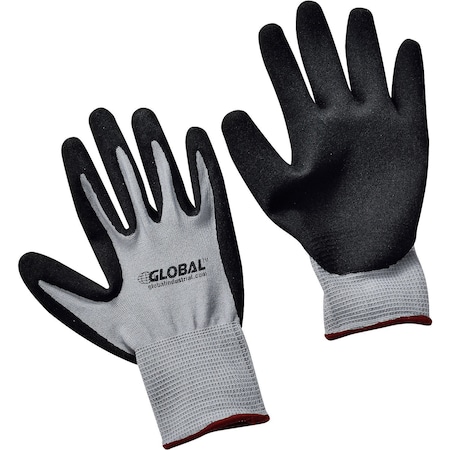 Global Industrial Coated Gloves, Nylon, Nitrile, Multi-Colored, S 708345S